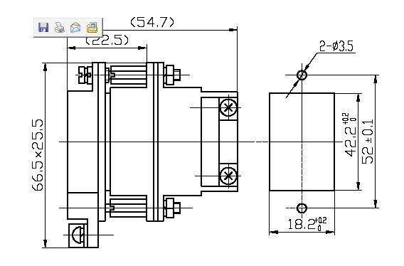 J36C Rectangular Electrical Connector series Connectors Product Outline Dimensions
