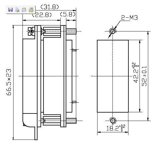 J36C Rectangular Electrical Connector series Connectors Product Outline Dimensions