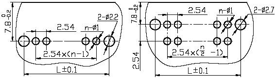 Series J41D,Rectangular, Electrical Connector series Connectors Product Outline Dimensions