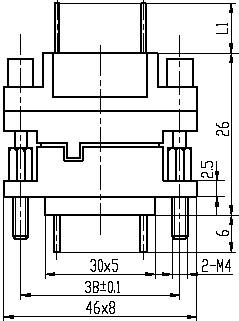Series J42B, Rectangular, Electrical Connector series Connectors Product Outline Dimensions