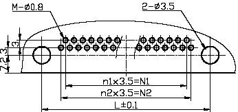 Series J52 Rectangle PCB Connector series Connectors Product Outline Dimensions