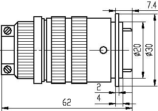Series Y5A,Circular,Electrical Connector series Connectors Product Outline Dimensions
