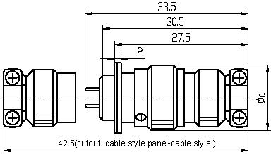 Series Y8B,Y8C,Circular,Electrical Connector series Connectors Product Outline Dimensions